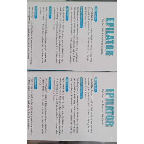 Reusable Crystal Hair Eraser Remover, Magic Hair Exfoliator (Pink) 2 Pack - Picture 4 of 6